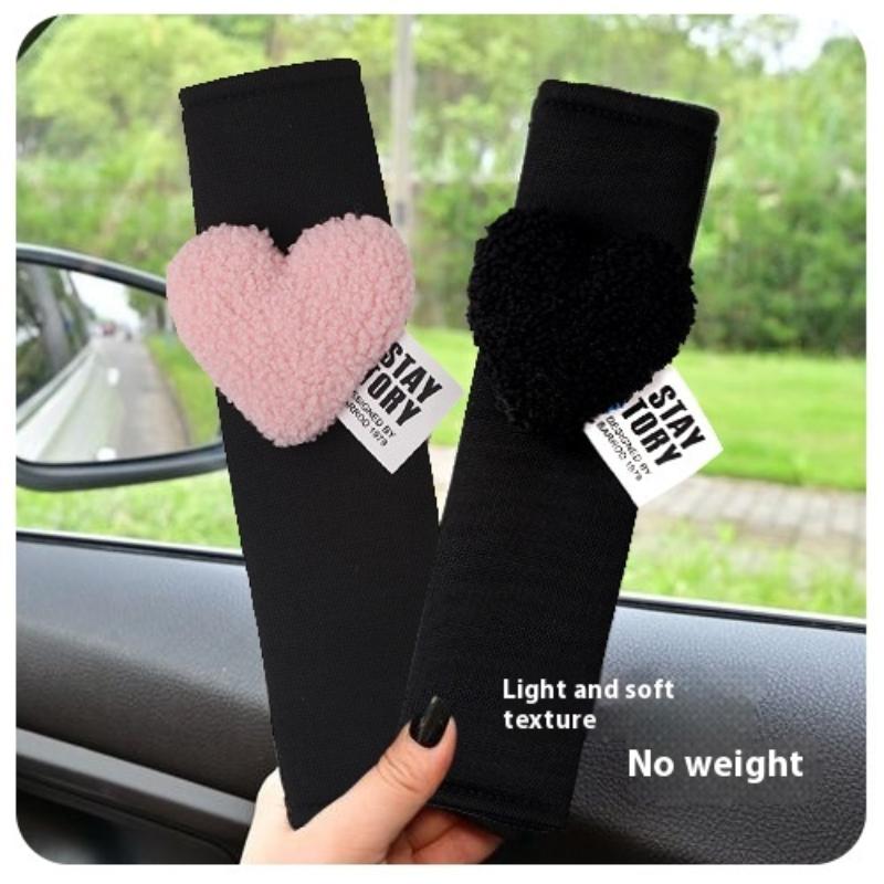 Love Heart Car Styling Seat Belt Cover Soft Chest Protection Car Seatbelt Shoulder Pad Neck Support Cushion Safety Belt Pad