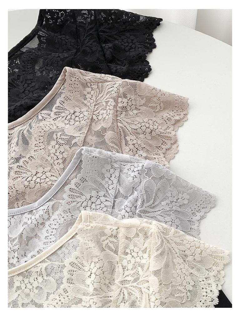 French Ice Silk Nightgown with Built-in Bra, Cool Silky Touch, Short Sleeve, Lightweight Home Wear, Sexy Pajamas