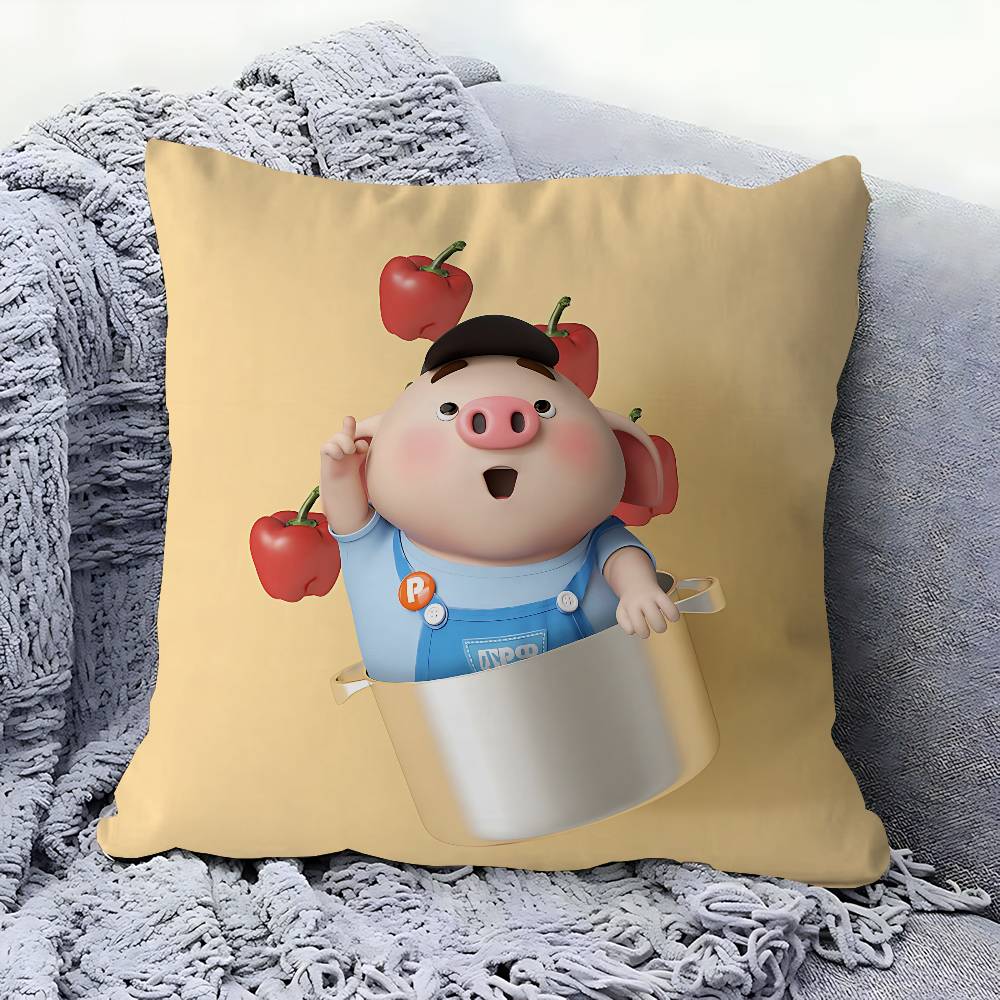 CUTE Pig Stitch Lucky Dragon Pillow Cover Sofa Cushion Cover Home Room Decoration Children Gift