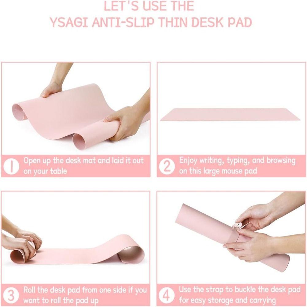 Dual Side PU Mouse Pad Waterproof Keyboard Mousepad Easy Clean Desk Blotter  Office