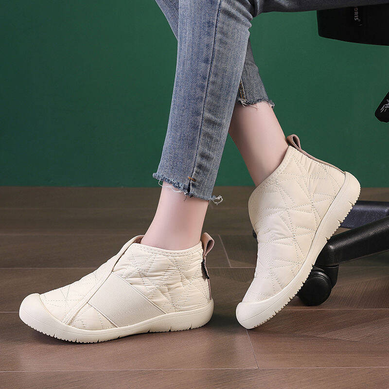Fashion Simple Women Cotton Shoes Plush Warm Womens Snow Boots Lightweight Comfortable Women Casual Shoes in Winter Botines Para Mujeres