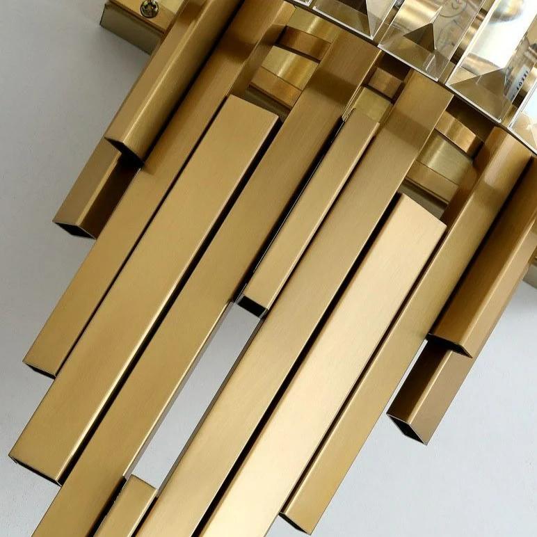 Lyon - Elegant Wall Lamp 60 Cm, 2xE14 Gold Crystal