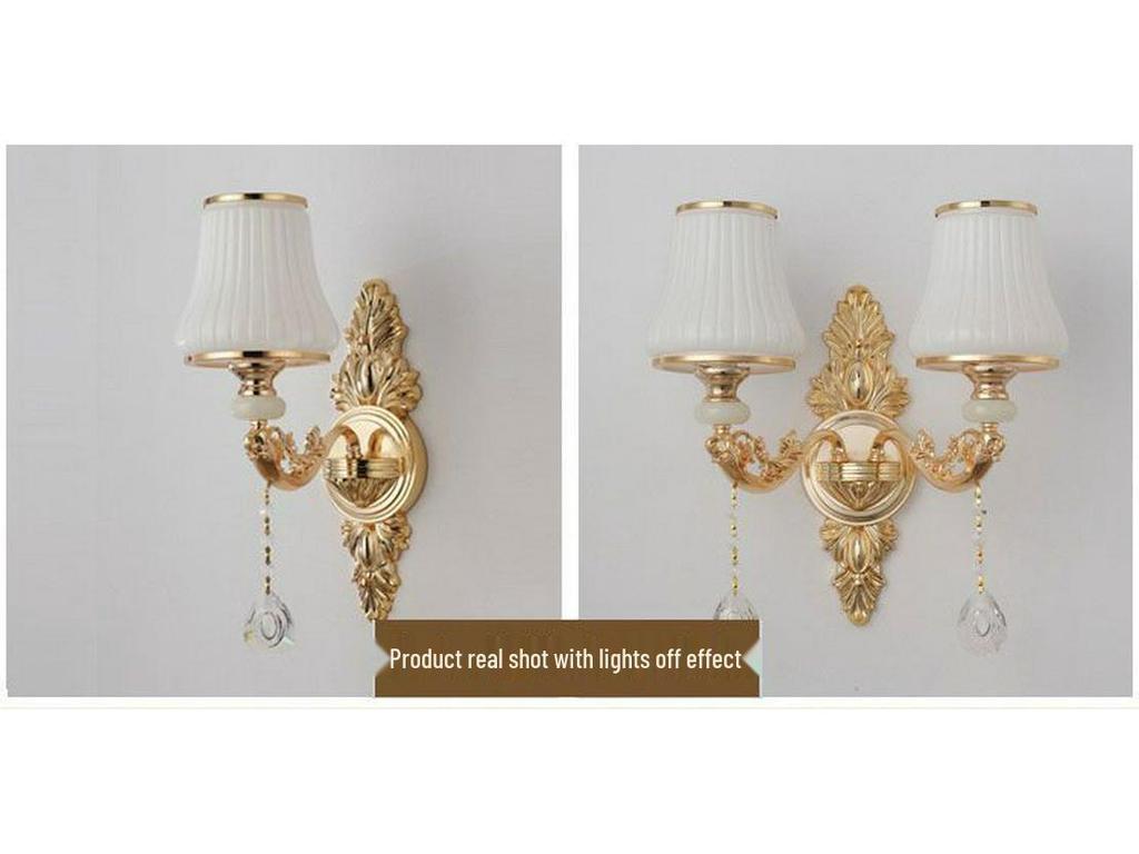 European Crystal Wall Sconce for Living Room, Bedroom, Stairway, and Aisle