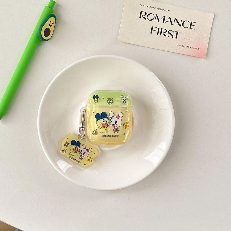 

Airpodspro2 Protective Case Pro2 Earphone Case Second and Third Generation Noise Reduction Version Third Generation Fourth Generation Korean Cute Fun Apple Airpods 3 [Couple Tuo Ma Ge Zi] Send pendant