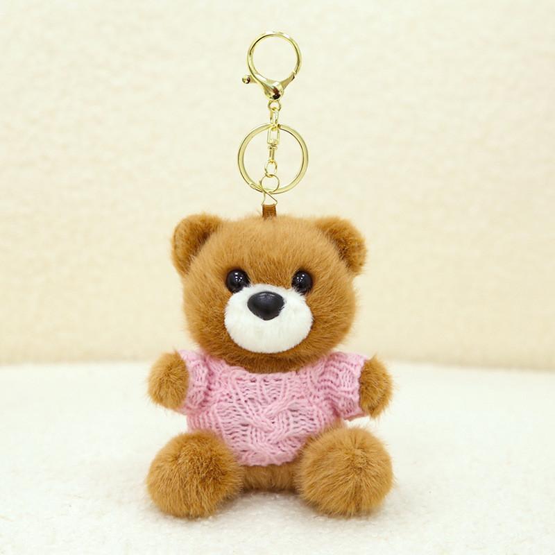 Plush Bear Cute Pendant Keychain Accessory Stuffed Doll Decoration Kids Gift