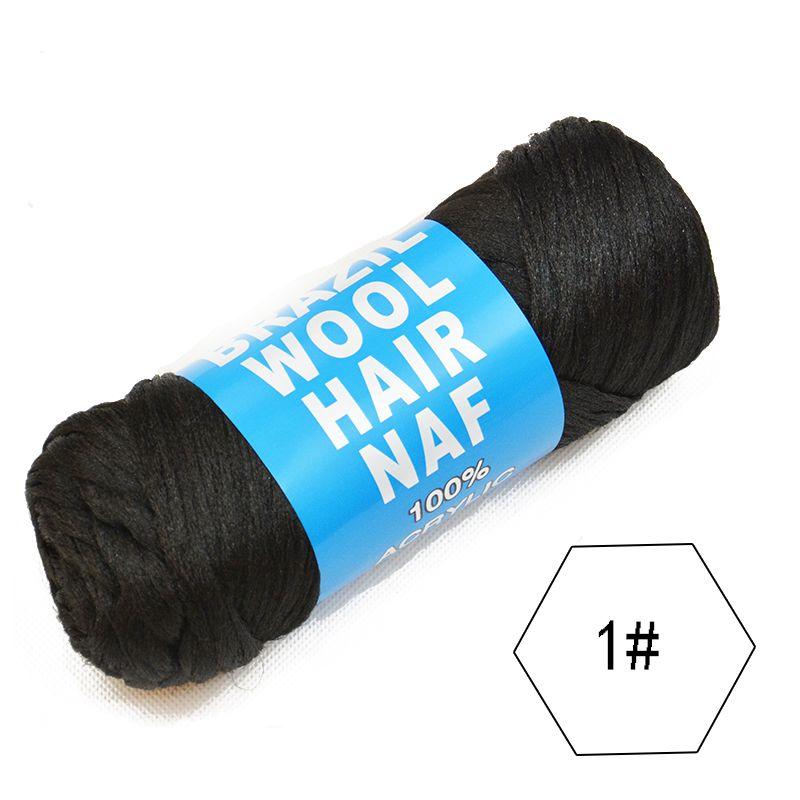 

Бразильская шерсть для волос Черный парик Нить Дреды Волосы Большая коса Супер легкие волосы Регги Дреды Волосы 1#