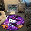 Luxury Round Moon Multicolor Rug Mat, Non-Slip Floor Mat for Entryway