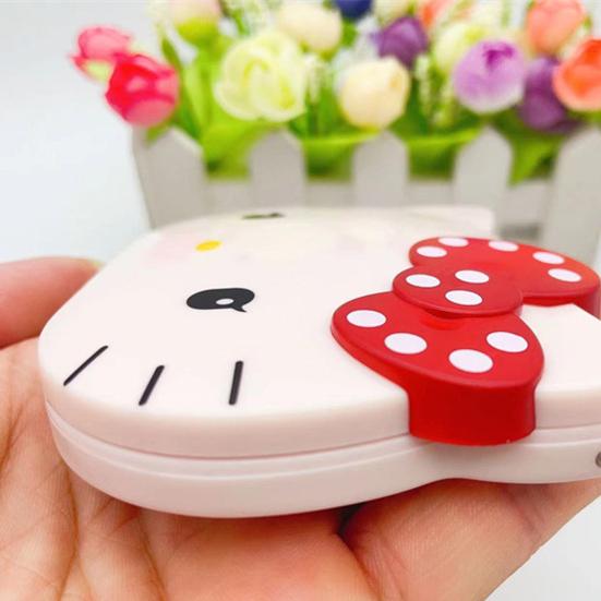 Cat Calculator with Makeup Mirror 8-Digit Display Soft Rubber Buttons Bright Color