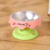 Douyin Pet Stainless Steel Cat Bowl, Dopamine Color, Non-Slip Dog Ice Cream Bowl, Neck Protection Feeding Utensils.