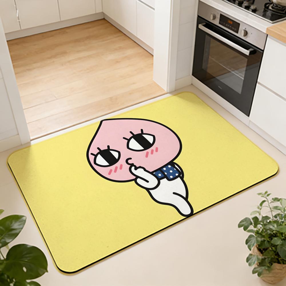 ANIME K-Kakao Friends Floor Mat Absorbent Floor Mat Non-Slip Entrance Rug for Bathrooms Restrooms and Toilets