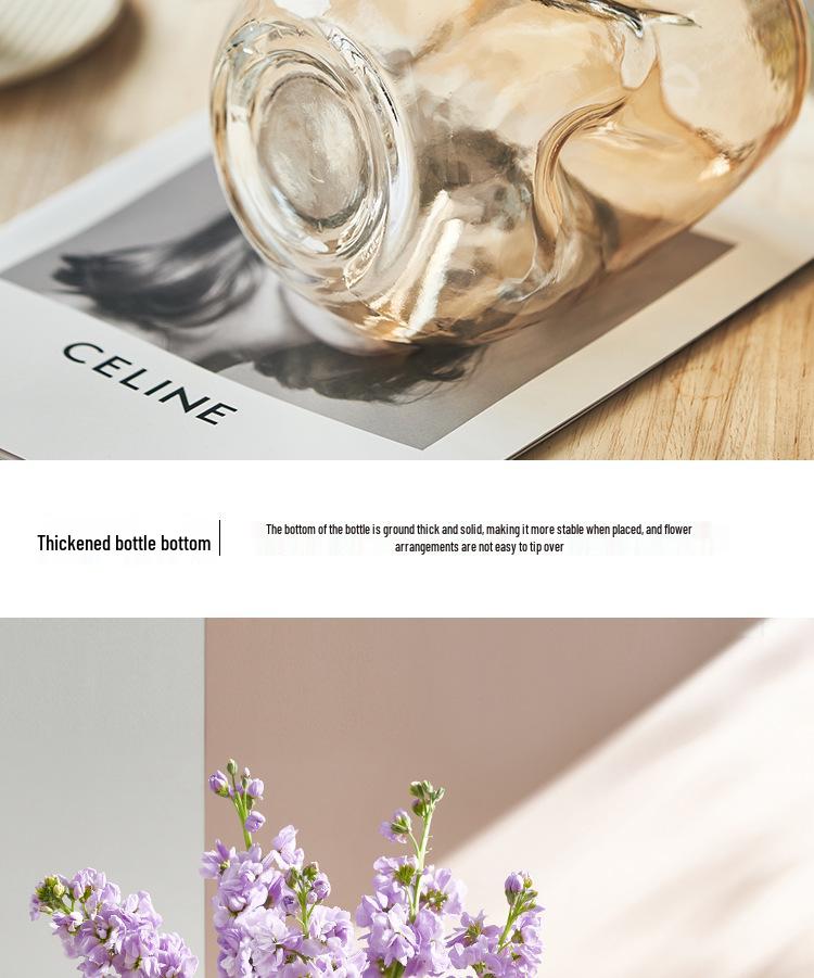 Nordic Style Irregular Glass Vase for Desktop Hydroponics