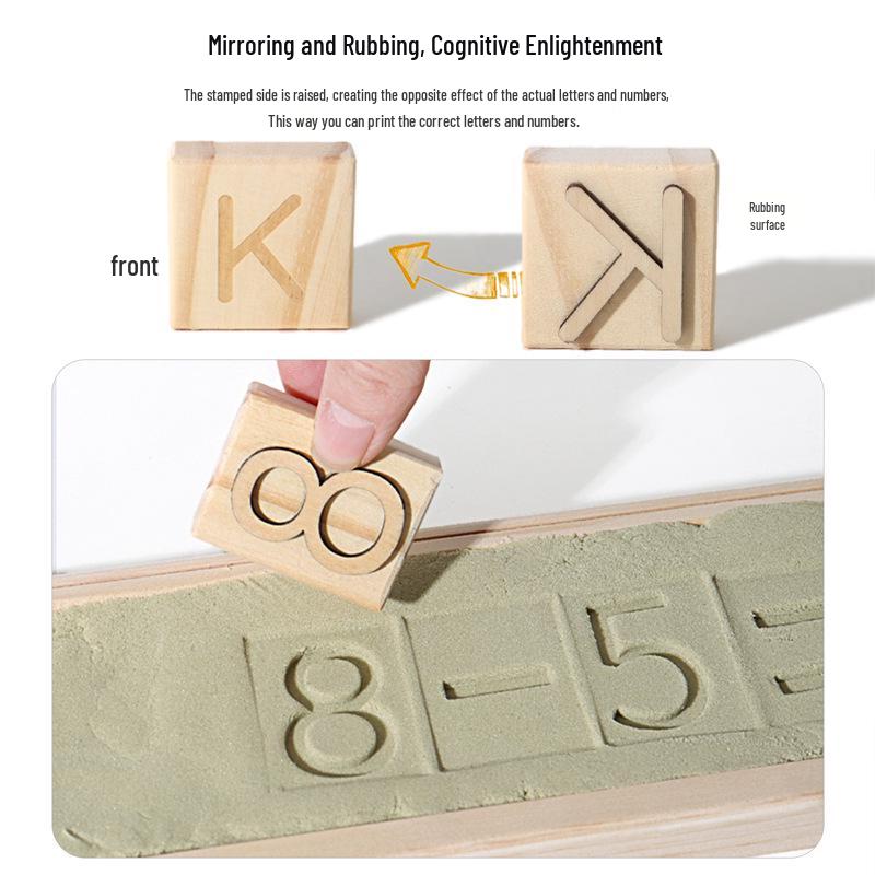 Educational Sand Printing Game: Letters & Numbers for Ages 1-3, Phonics & Spelling Toy