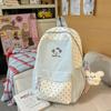 Schoolbag Korean small fresh ins wind cute polka dot girl schoolbag junior high school students primary school students lightweight campus backpack