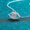 S925 Sterling Silver Devil's Eye Moissanite Pendant Necklace D Color 0.5CT Lab Diamond Women Fashion Necklace Fine Jewelry