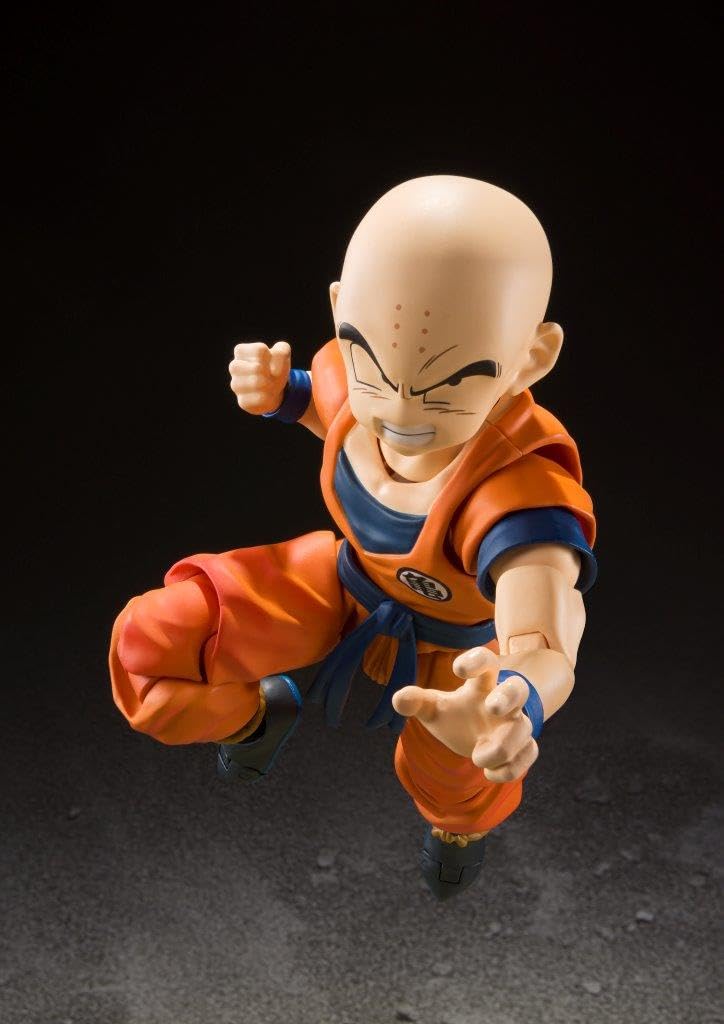 TAMASHII NATIONS Dragon Ball Z Krillin Strongest Man on 115mm PVC ABS Painted Action Figure S.H.Figuarts -The Earth- (Reissue) Approx. &