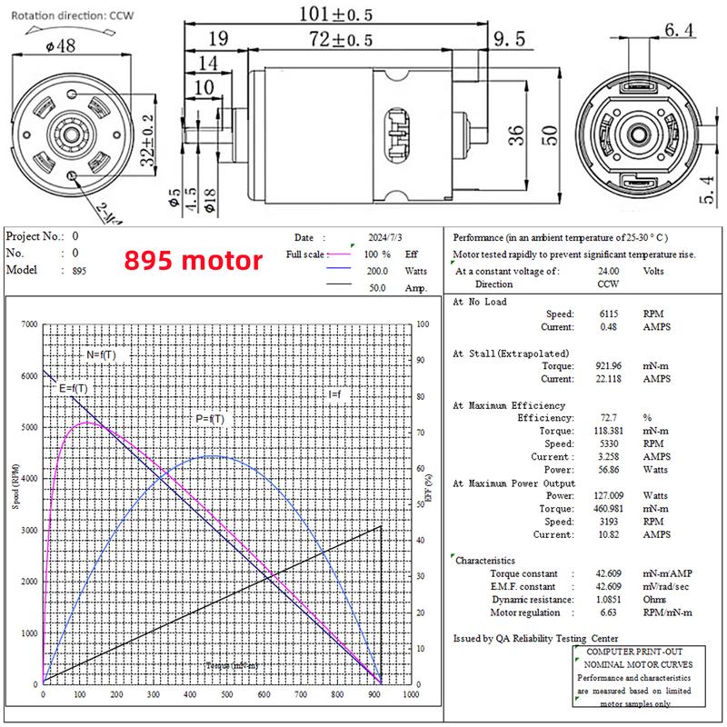 795 895 DC Motor 12 /24V 3000-12000RPM Yüksek Torklu Elektrik Motoru Elektrikli Alet/Kendin Yap Küçük Matkap için Çift Bilyalı Rulmanlı