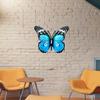 Butterfly Hanging Sculpture, Decorative Craft Artwork Vivid Anti Rust Ornament Metal Wall Decor for