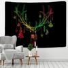 Einfache Linien Weihnachtsrentier Psychedelische Wandteppich Wand Weihnachtskunst Decke Matte Hintergrund Wohnraum Geschenk