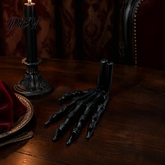 Skeleton Hand Dek Decor 3D Printed Figurine, Spooky Bone Statue for Desktop Sculpture Halloween Party, Gothic Model, Desk Figurine