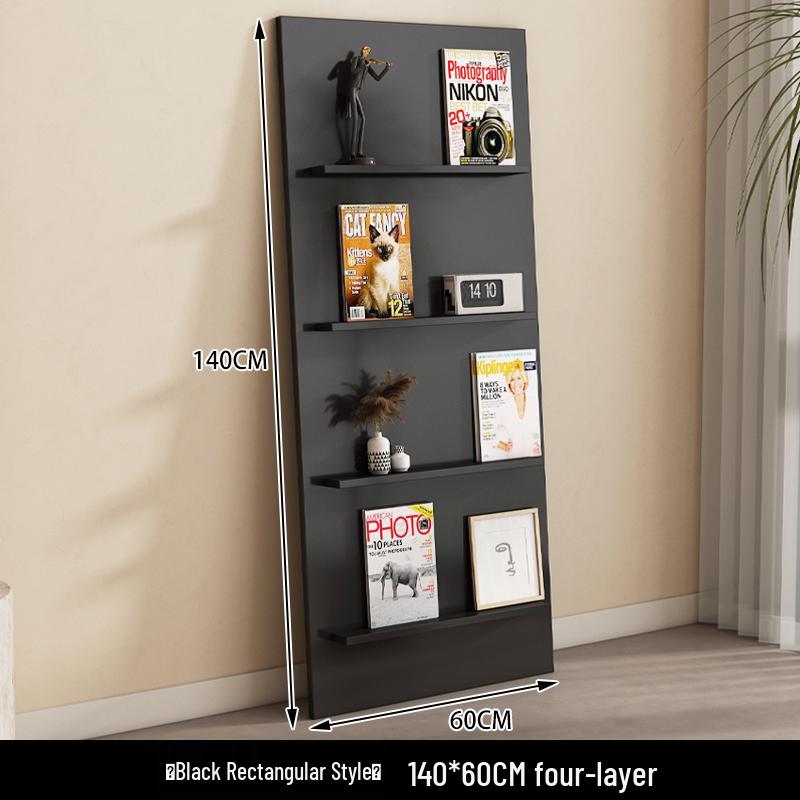 Nordic Floor-Standing Bookshelf: Multi-Layer Wall Storage Rack for Magazines and Picture Books