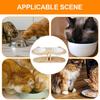 Tilted Cat Feeding Bowls Elevated Non-Slip Pet Feeding Dishes With Wood Stand Raised Tilted Cat Feeder For Indoor Household