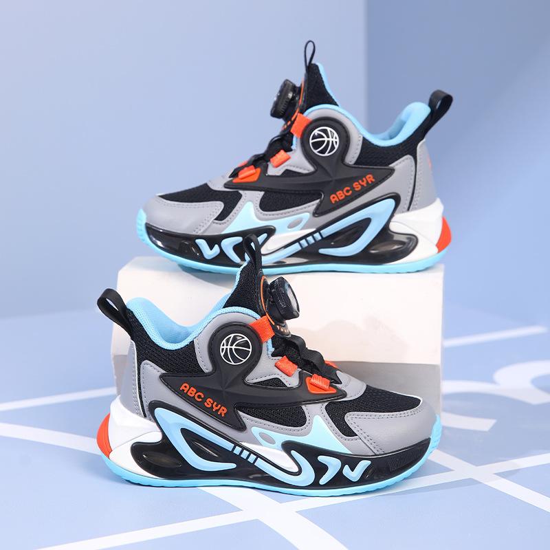 Boys Shoes Spring and Autumn 2025 New Basketball Shoes Children's Sports Shoes Middle and Older Children's Casual Mesh Breathable Basketball Shoes