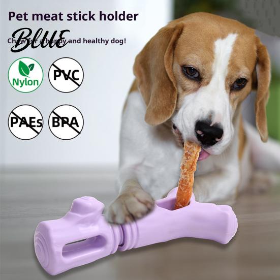 Teeth Cleaning Toys for Small Dogs Dog Treat Stick Holder Prevents Choking Rubber Chew Toy Pet Holder Branch Shape Toy And Medium Shape