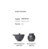 Portable Japanese Black Pottery Tea Set with One Teapot and Two Cups - Ideal for Travel or As a Souvenir Gift