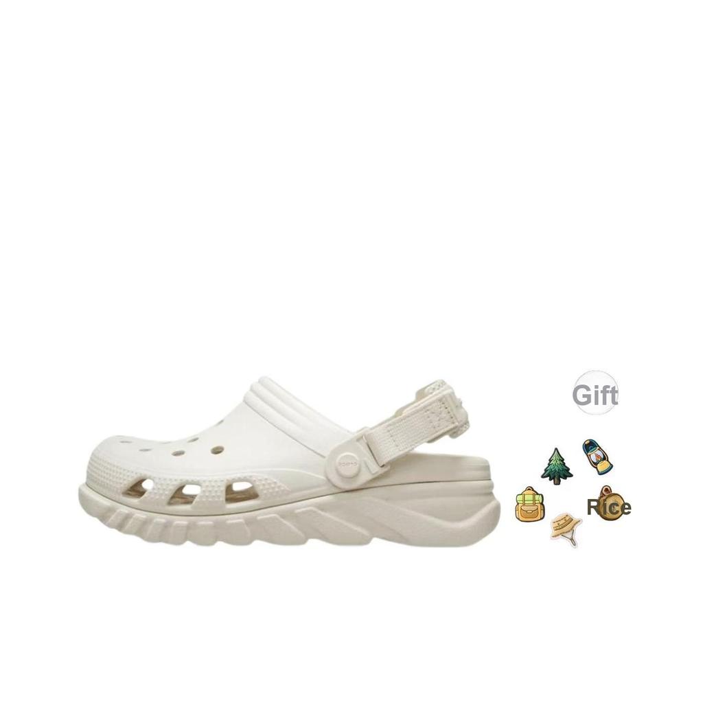 Crocs Duet Max Clog Soft Comfortable Versatile Clogs Unisex clogs Cement-Gray 208776-160