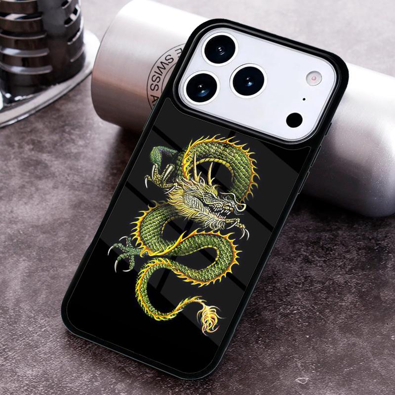 Retro Chinese Dragon Totem Phone Case for iPhone 17 16 15 Pro Max Air 14 13 12 11 Plus Shockproof Capa Cover