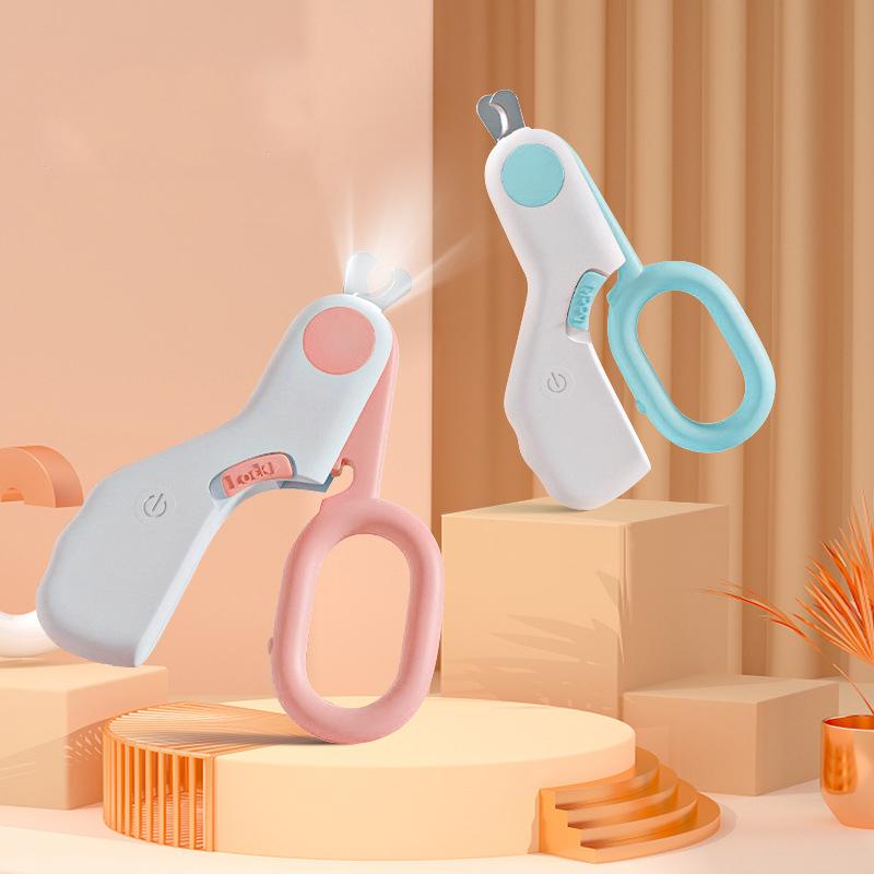 Professional Pet Nail Clipper LED Light Cat Dog Cutter Claw Trimmer with Safety Lock Puppy Kitten Animals Care Grooming Tool Kit