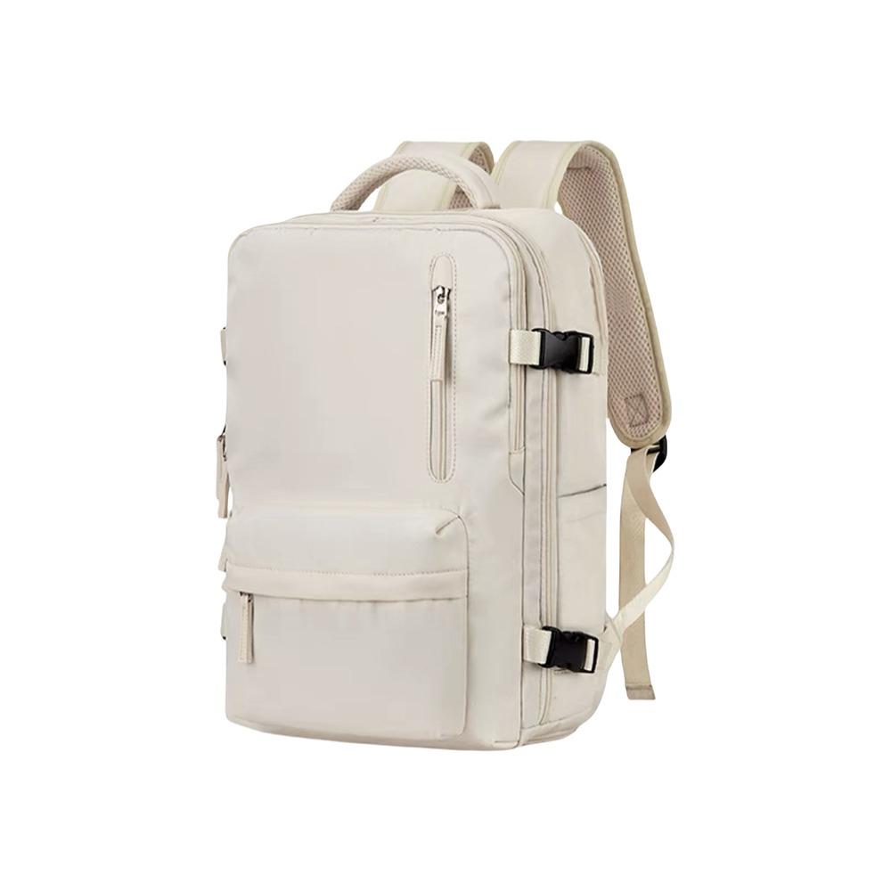 

External USB Charging Port Travel Luggage Backpack Nylon Laptop Bag Airplane Cabin бежевый