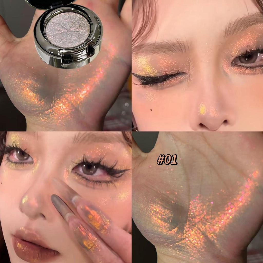 Flashy Silver Chameleon Highlighter: Icy Shimmer for Daily Brightening