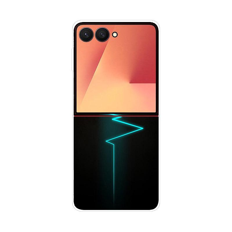 Luxury Transparent Phone Case For Samsung Galaxy Z Flip 7 Cases Hard PC Folding Cover For Galaxy Z Flip7 Shockproof Capa Fundas