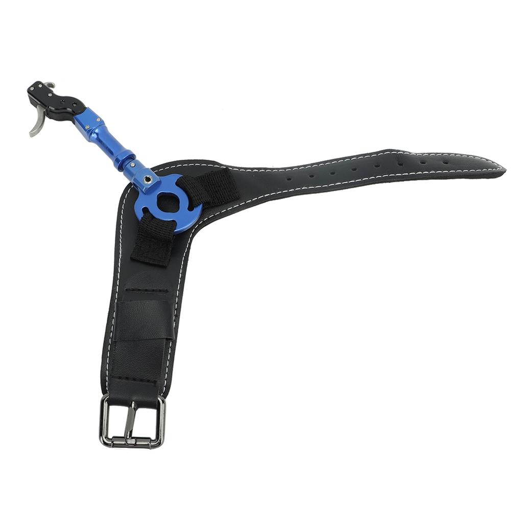 Bogenschießen Release-Hilfe 360 Grad Drehung Verstellbarer Handgelenkriemen Schwammpolster Compoundbogen Release-Hilfe für Bogenschießen im Freien