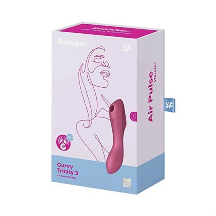 Stimulateur - Satisfyer - Curvy Trinity 3 - Silicone médical - Étanche IPX7 - 11 intensités d'ondes