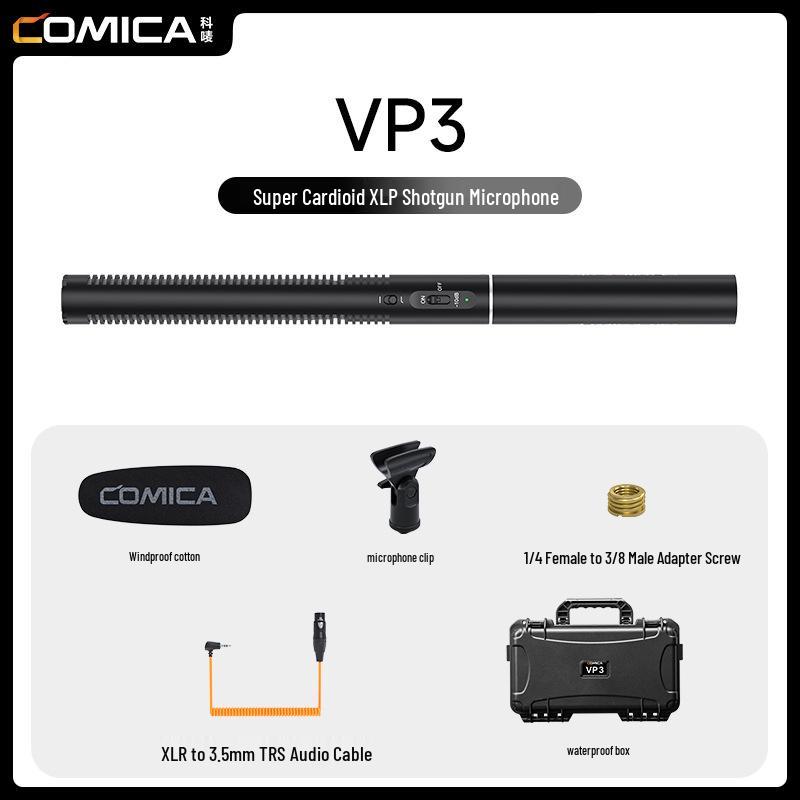 

COMICA VP3 8KMAI Shotgun Condenser Microphone: Directional Mic for DSLR and Professional Interviews