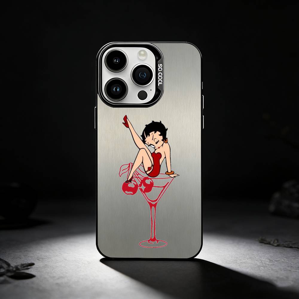 B-Betty B-Boob Phone Case For iPhone 17,16,15,14,13,12,11 Plus,Pro Max,XS,Colored silver phone case iPhone17