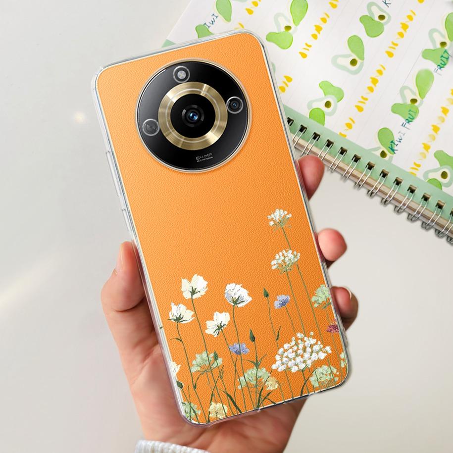 For Realme 11 Pro Plus Case RMX3740 RMX3741 Phone Cover Fashion Flower Butterfly Soft Silicone Funda For Realme 11 Pro 5G Bumper