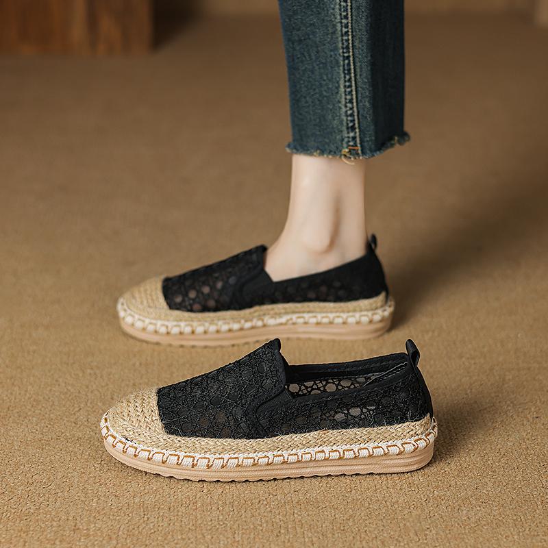 CRLAYDK Loafers for Women Slip On Espadrilles Mesh Summer Dressy Casual Lightweight Shoes Ladies Hollow Out Soft Walking Flats