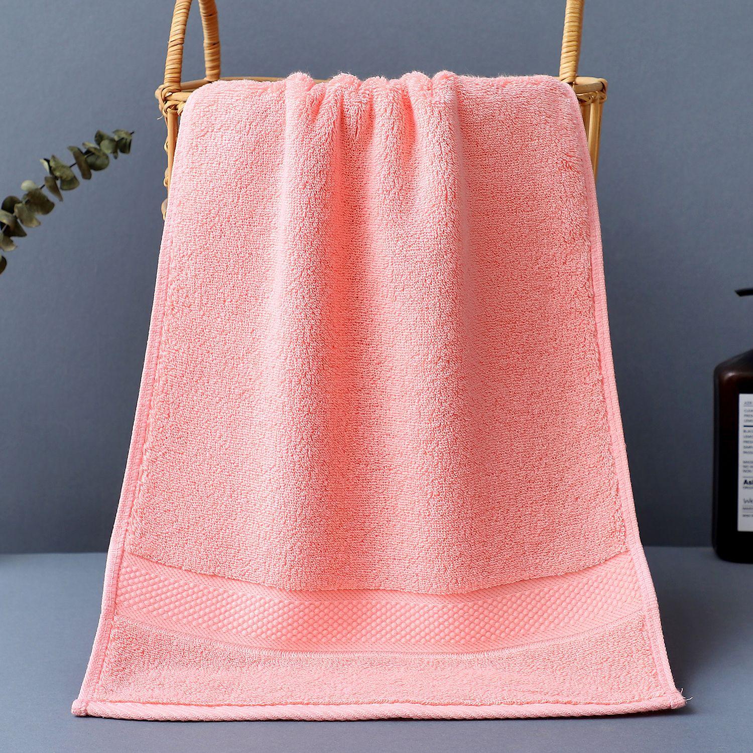 Hot-selling plain color broken gear face towel enlarged and thickened soft skin-friendly towel absorbs water 35*75 вишневый розовый