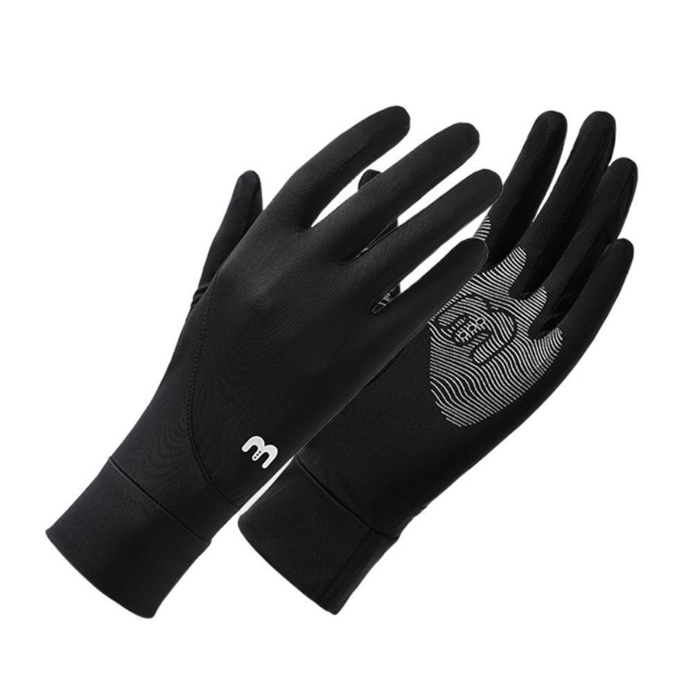 Touch Screen Sunscreen Gloves Anti-UV Driving Mittens New Ice Silk Gloves  Women Men
