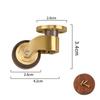 360 Degree Furniture Mobility Casters Whisper Quiet 360 Degree Rotation Brass Casters Brushed Brass Finish For Small Furniture