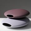 Nordic pottery Vase storage jar Creative Ceramic Crafts Flat circular vase ornament Hotel restaurant soft decorations