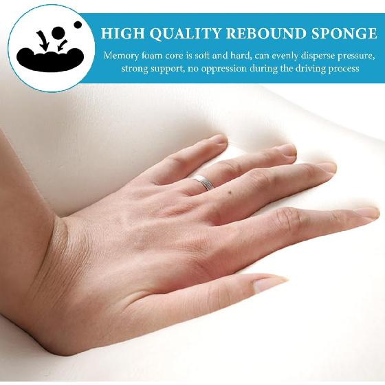 Car Seat Cushion, Comfort Ergonomic Memory Foam Seat Cushion for Tailbone Back Pain Relief, Breathable Car Cushion Suitable for Short People Driver