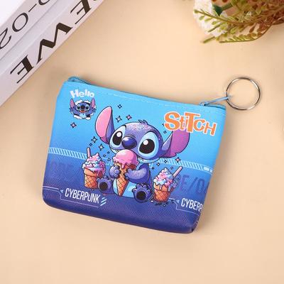 Mochila Estilo Coreano com Porta-Moedas de Desenho Animado Stitch - Presente Criativo para Estudantes