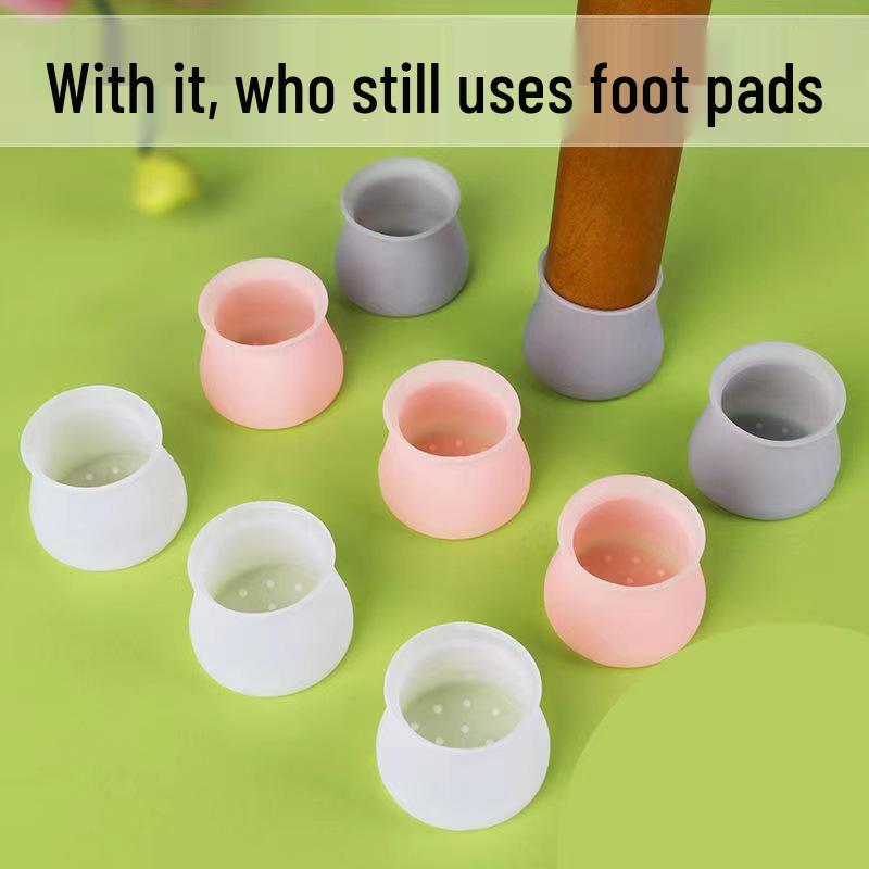 

Силиконовые накладки на ножки стульев и столов - Звукоизоляционные, износостойкие, нескользящие накладки для мебели. Single розовый