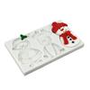 Christmas Santa Silicone Mold Reindeer Shape Baking Tools Handmade Snowman Cake Casting Mould for Baking Enthusiast