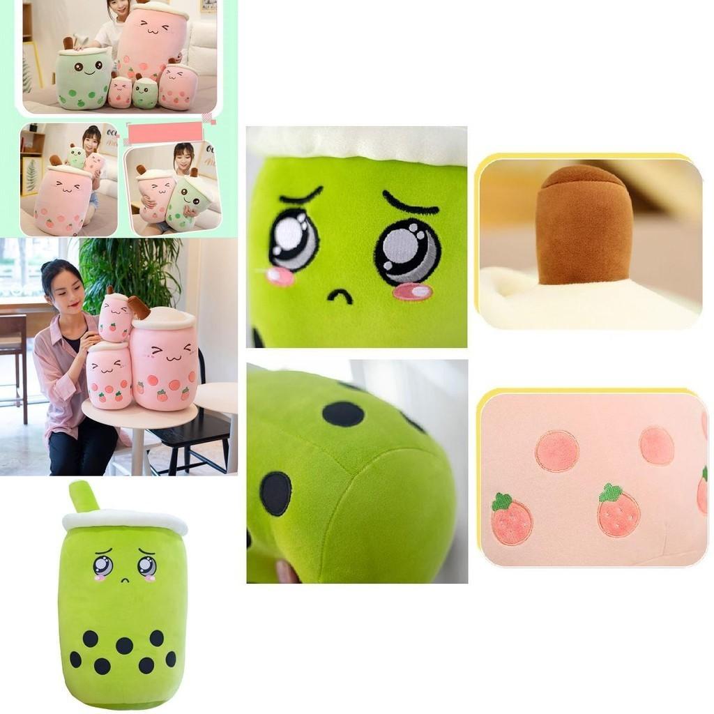Entzückendes Bubble Tea Boba Tasse Plüschkissen für kuschelige Weichheit in 4 Größen