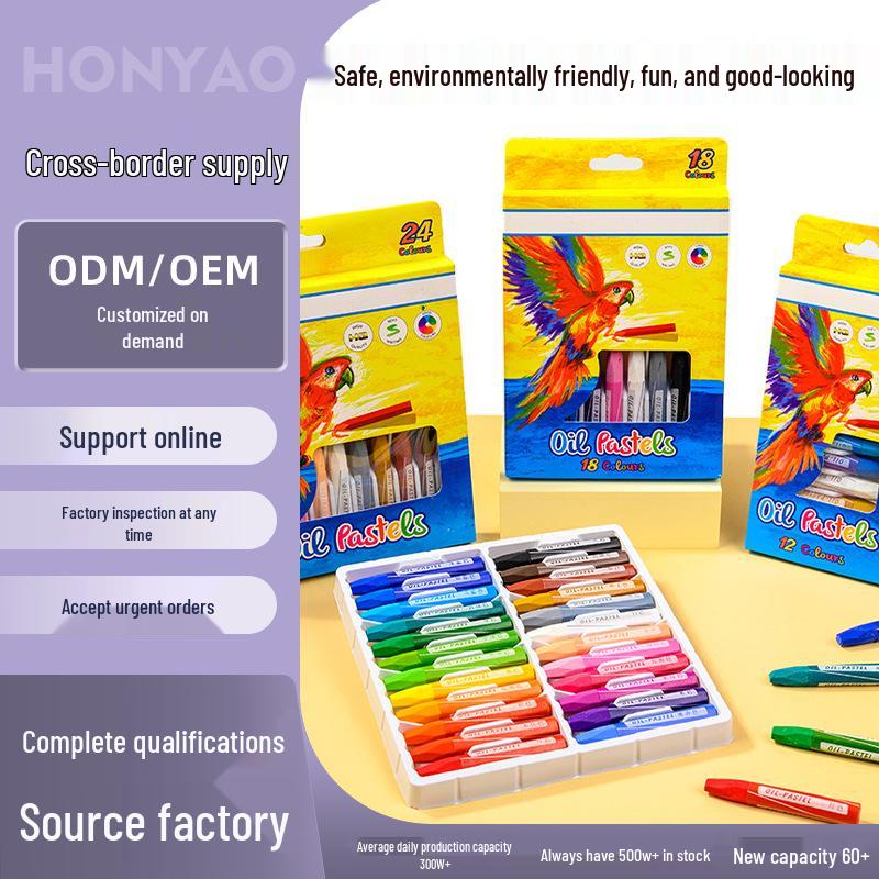

Hongyao 36-Color Washable Hexagonal Crayons for Kids